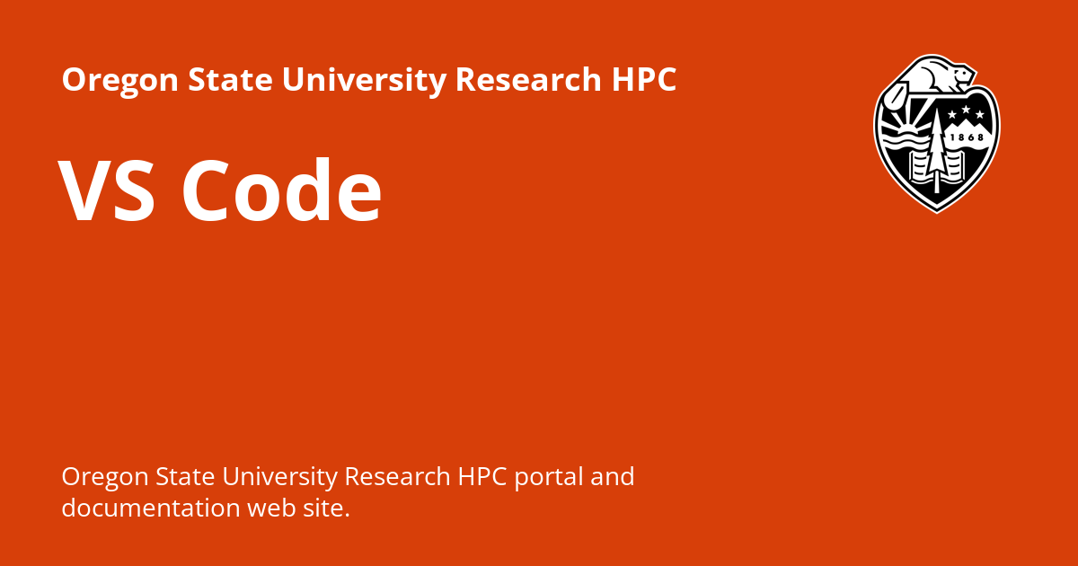 Orgen Code Using VS Code remote ssh settings - Oregon State University Research ...